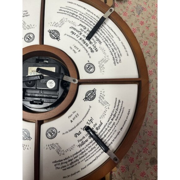 Vintage Bradford Exchange Wizard of Oz Wall Hanging Clock Working Condition - Picture 11 of 15